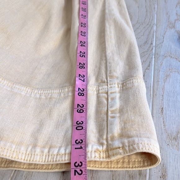 ULLA JOHNSON l Khaki Denim Midi Virgil Skirt Tie Front Side Zip NWOT Pockets S - Picture 11 of 14